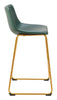 Augusta Barstool (Set of 2) Green & Gold - Cozy Roots Decor