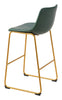 Augusta Barstool (Set of 2) Green & Gold - Cozy Roots Decor