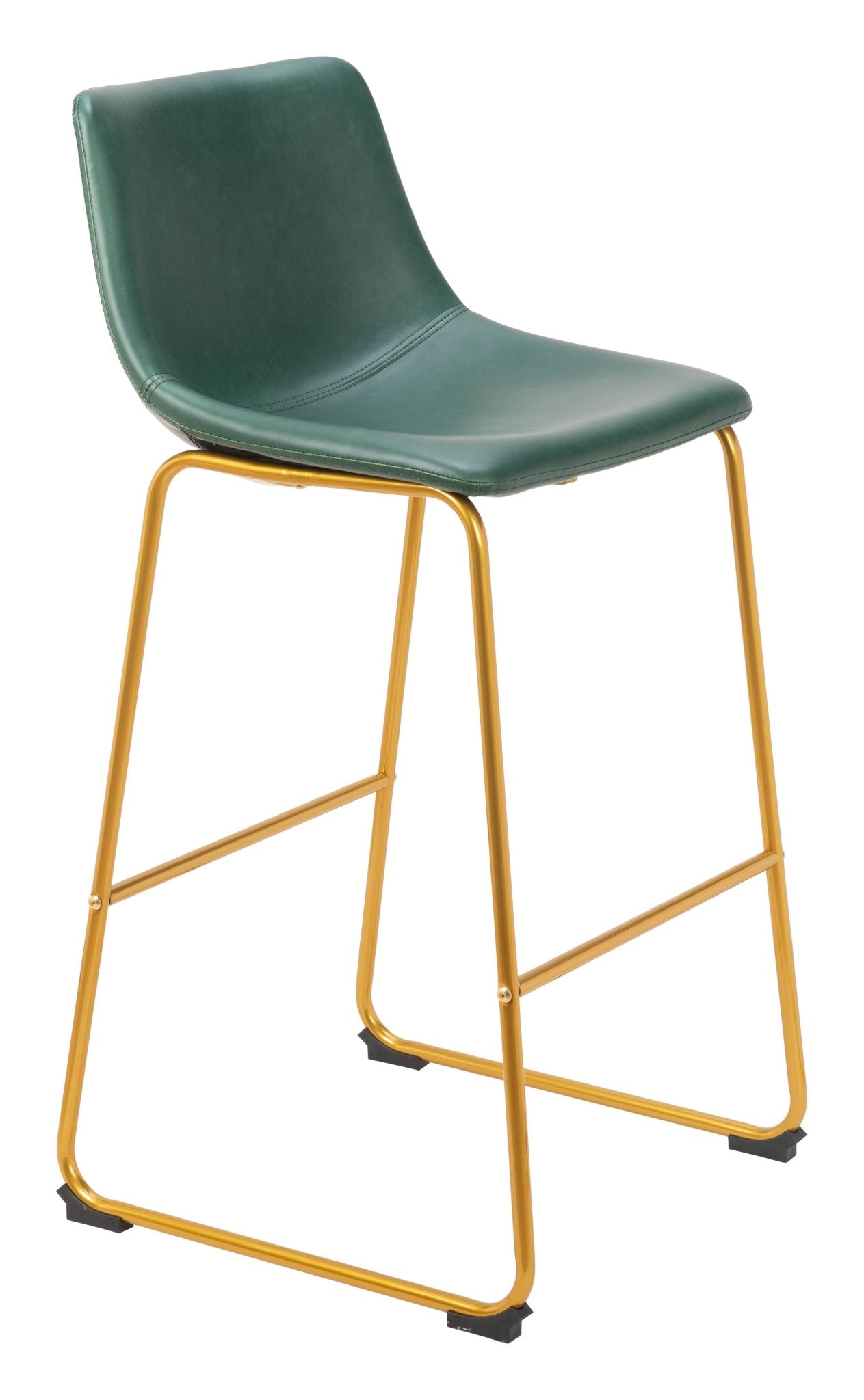 Augusta Barstool (Set of 2) Green & Gold - Cozy Roots Decor