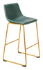 Augusta Barstool (Set of 2) Green & Gold - Cozy Roots Decor