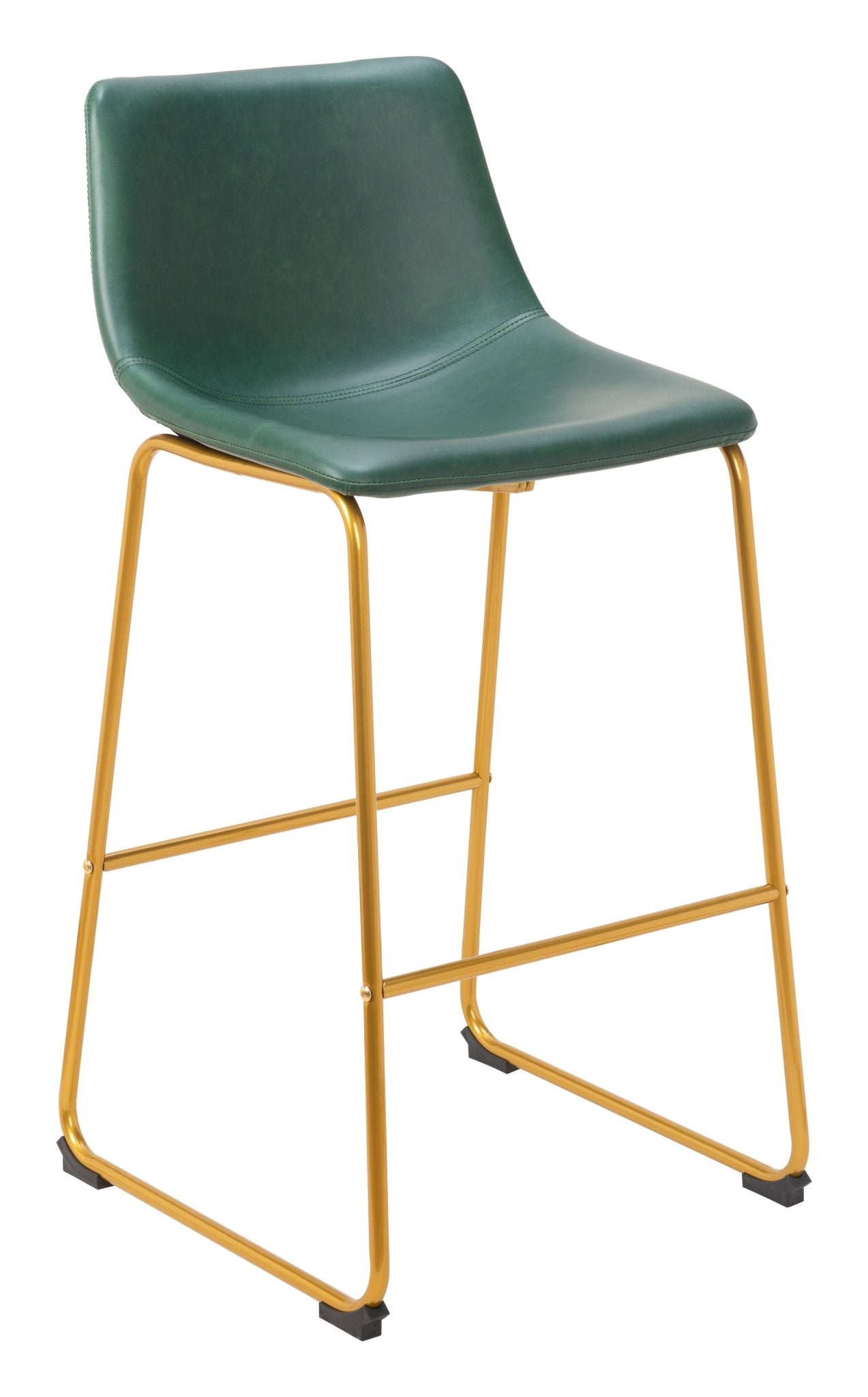 Augusta Barstool (Set of 2) Green & Gold - Cozy Roots Decor