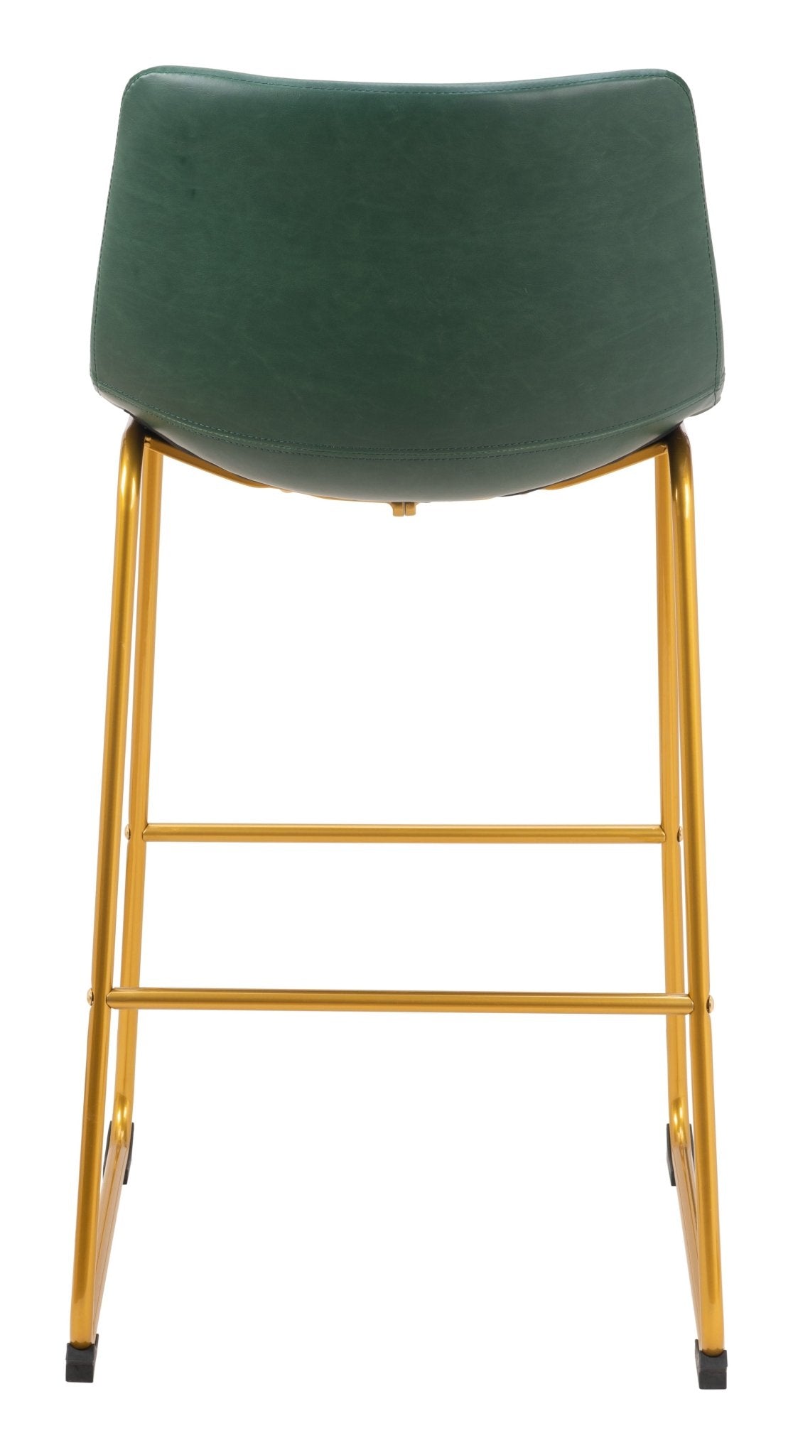 Augusta Barstool (Set of 2) Green & Gold - Cozy Roots Decor