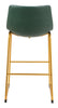 Augusta Barstool (Set of 2) Green & Gold - Cozy Roots Decor