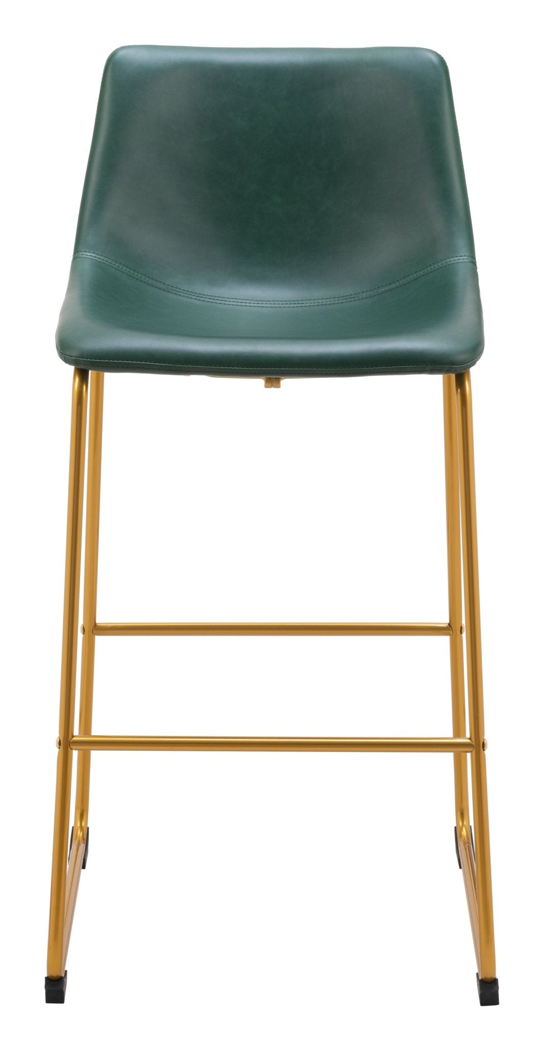 Augusta Barstool (Set of 2) Green & Gold - Cozy Roots Decor