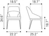 Ayr Dining Chair (Set of 2) Slate Gray - Cozy Roots Decor