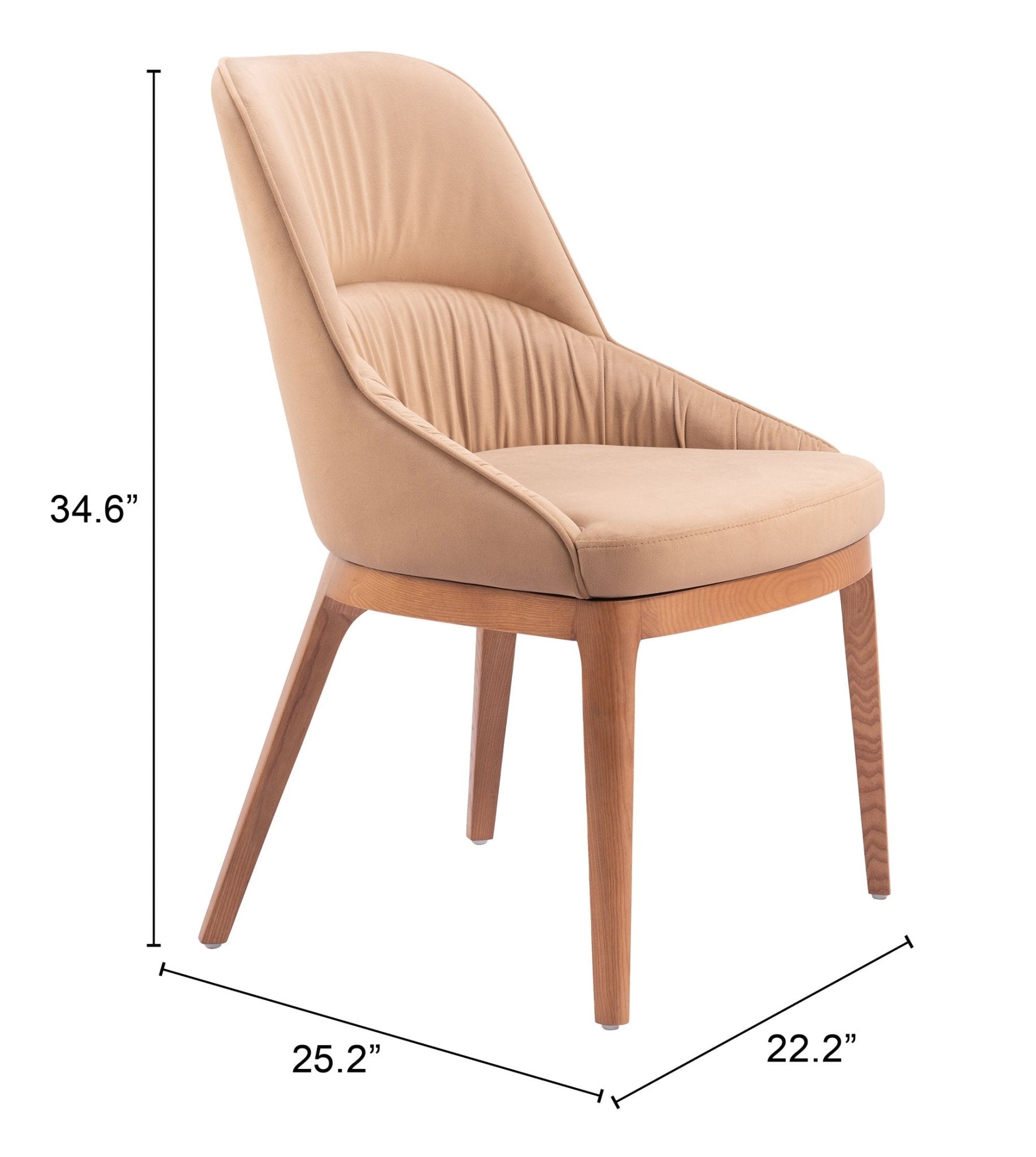 Ayr Dining Chair (Set of 2) Tan - Cozy Roots Decor