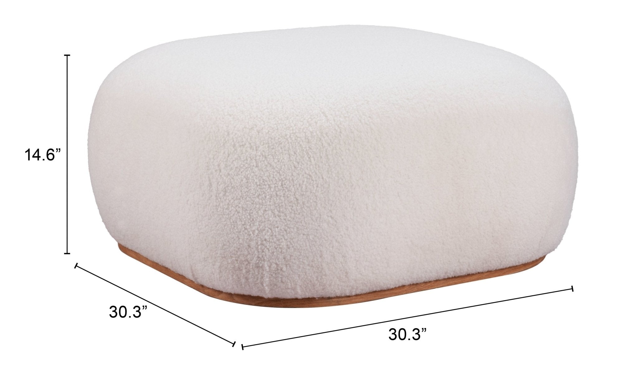 Azua Ottoman Cream - Cozy Roots Decor