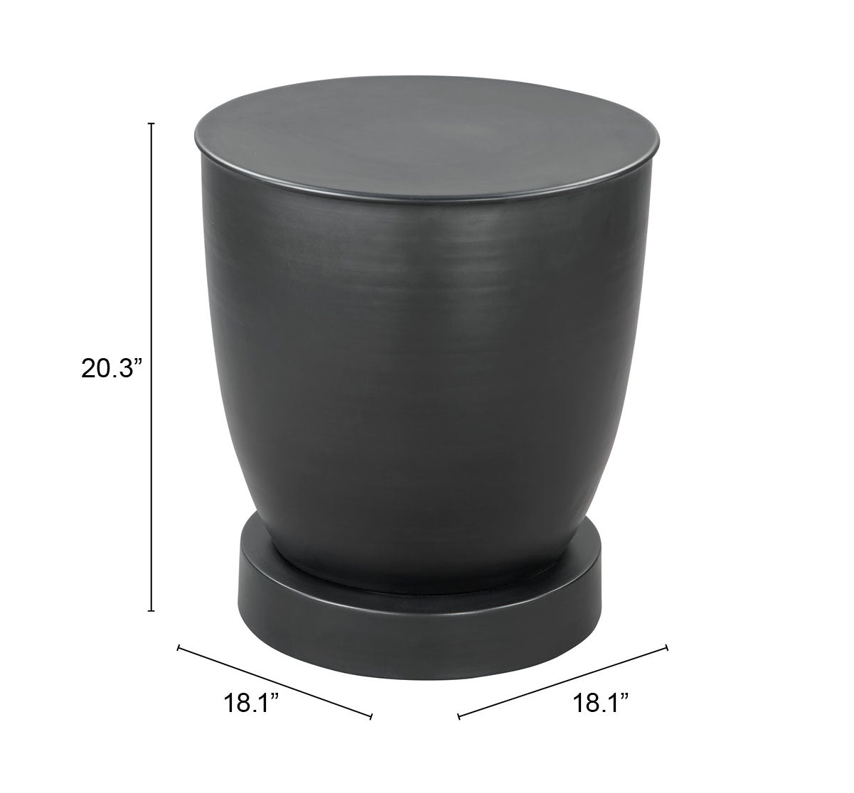 Baku Side Table Black - Cozy Roots Decor