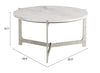 Barmas Coffee Table White & Silver - Cozy Roots Decor
