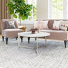 Barmas Coffee Table White & Silver - Cozy Roots Decor