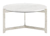 Barmas Coffee Table White & Silver - Cozy Roots Decor