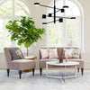 Barmas Coffee Table White & Silver - Cozy Roots Decor
