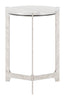 Barmas Side Table White & Silver - Cozy Roots Decor