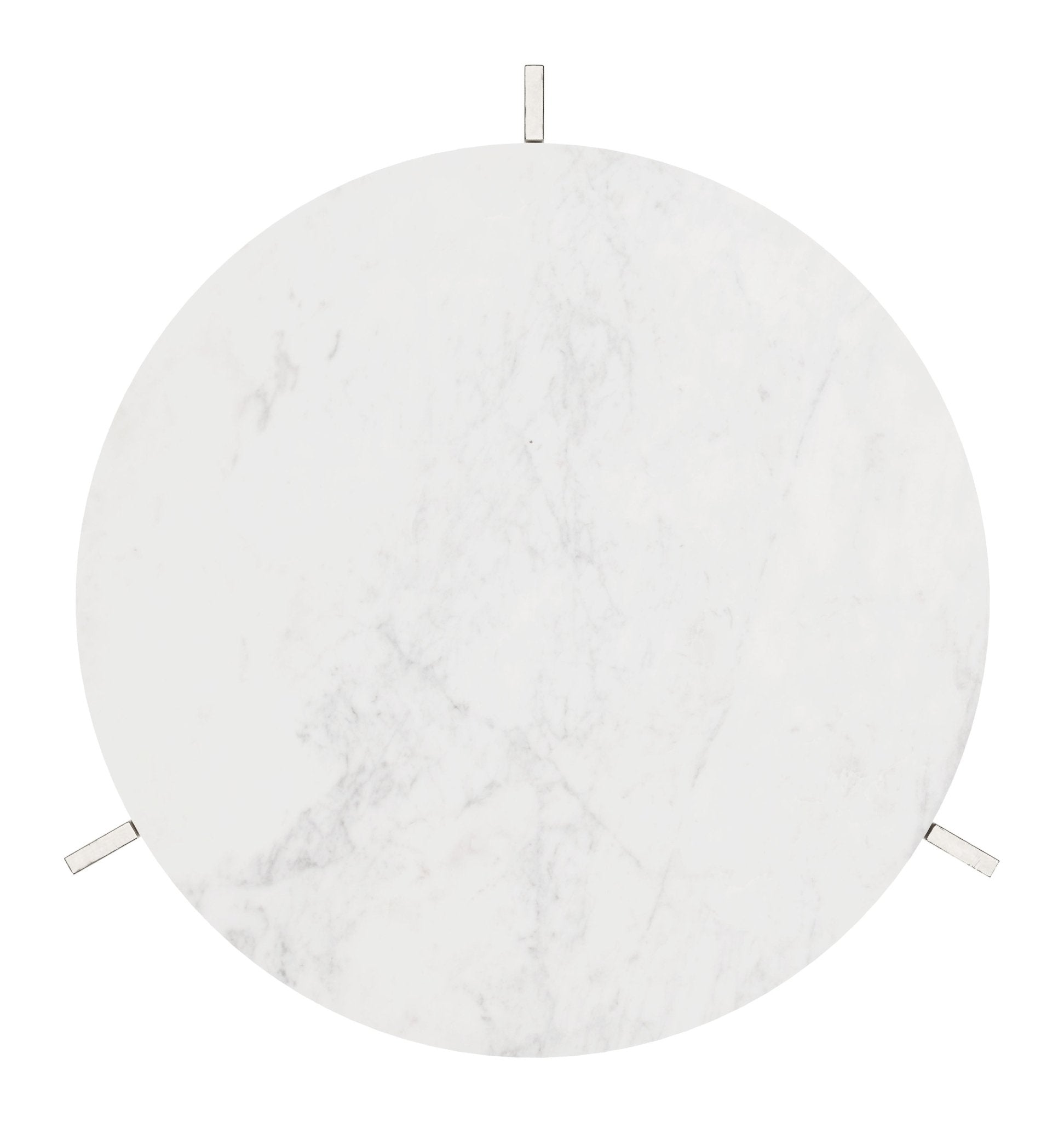 Barmas Side Table White & Silver - Cozy Roots Decor