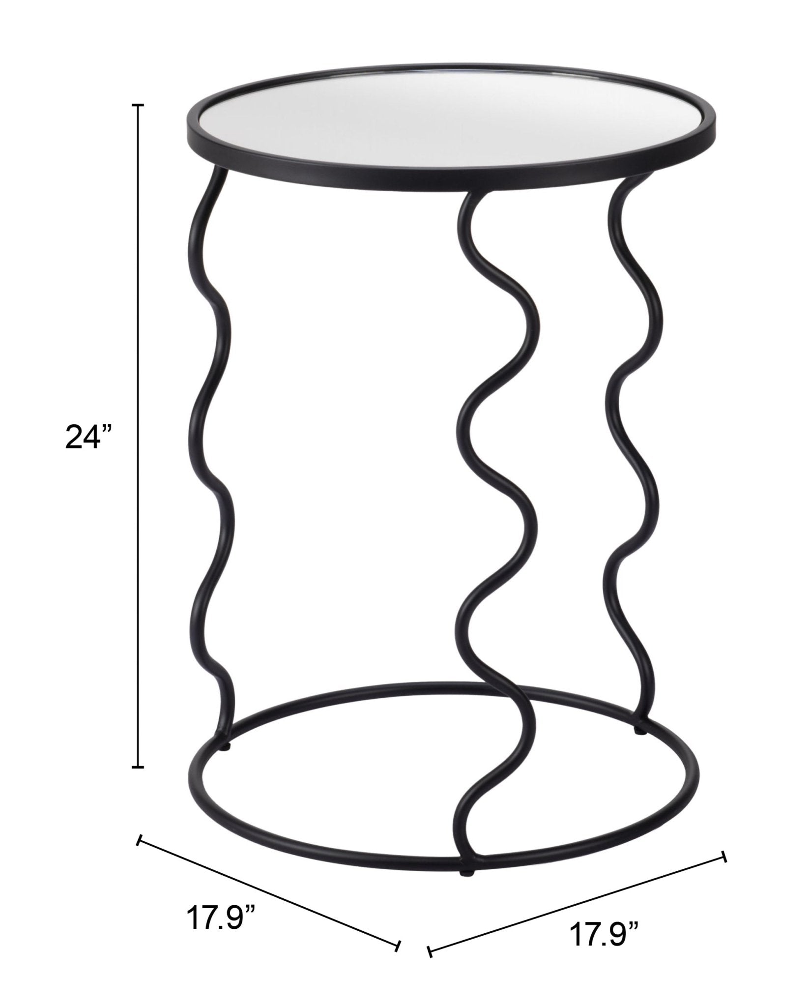Bastia Side Table Black - Cozy Roots Decor