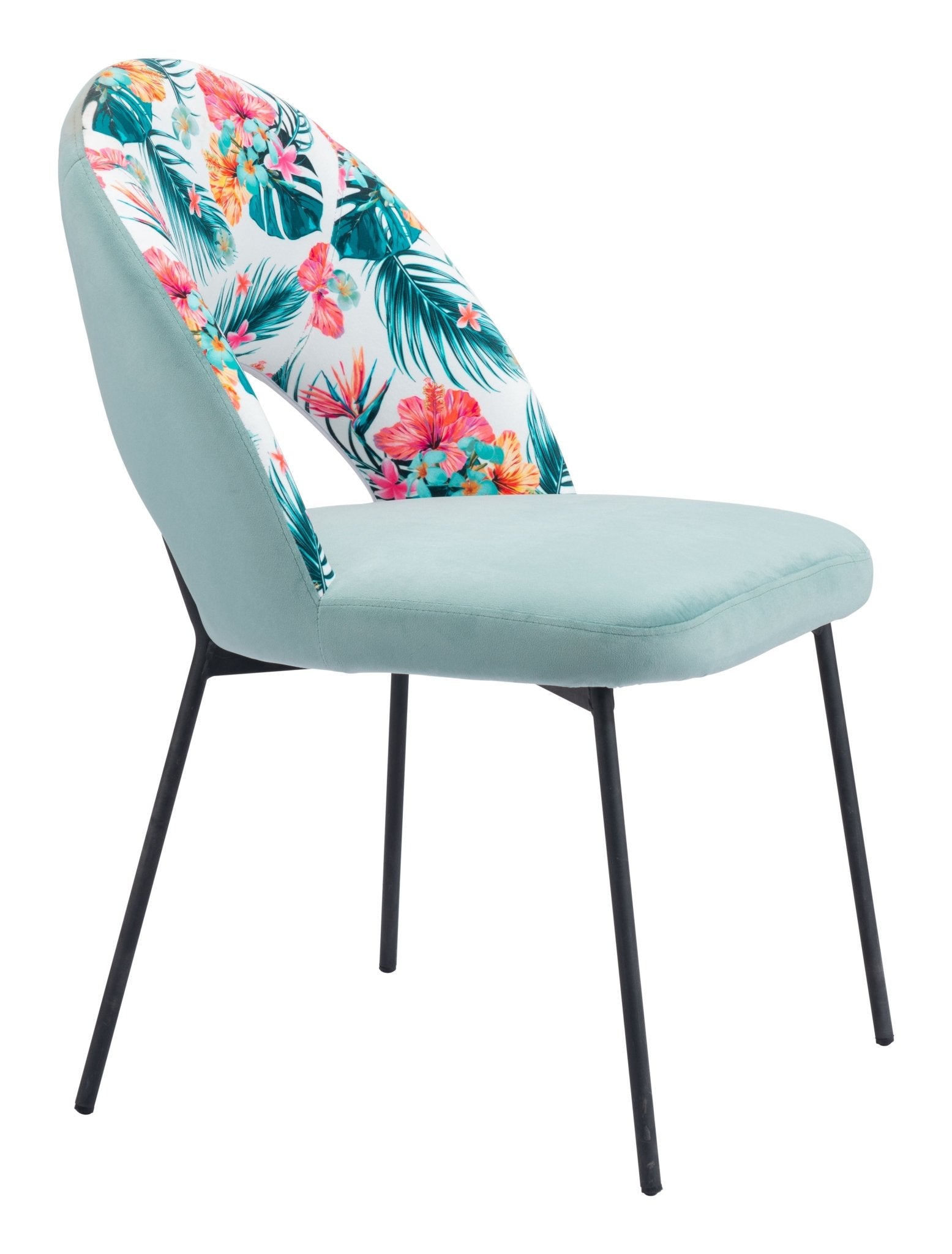 Bethpage Dining Chair (Set of 2) Multicolor Print & Green - Cozy Roots Decor