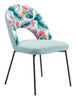 Bethpage Dining Chair (Set of 2) Multicolor Print & Green - Cozy Roots Decor