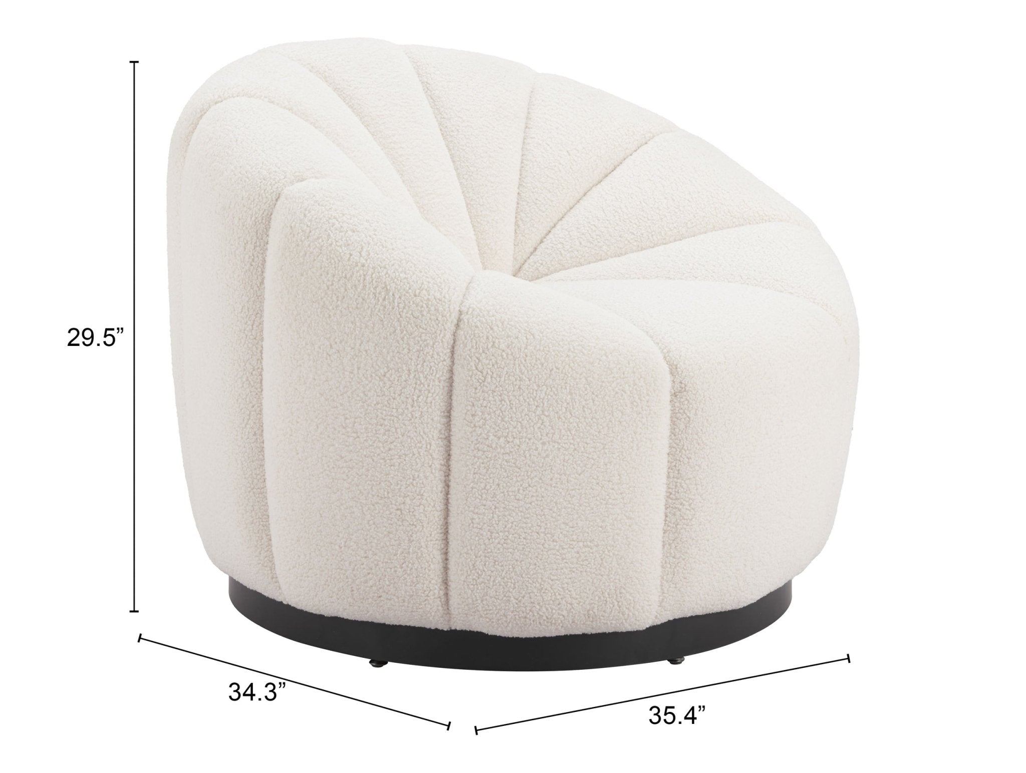 Bhutan Accent Chair Cream - Cozy Roots Decor