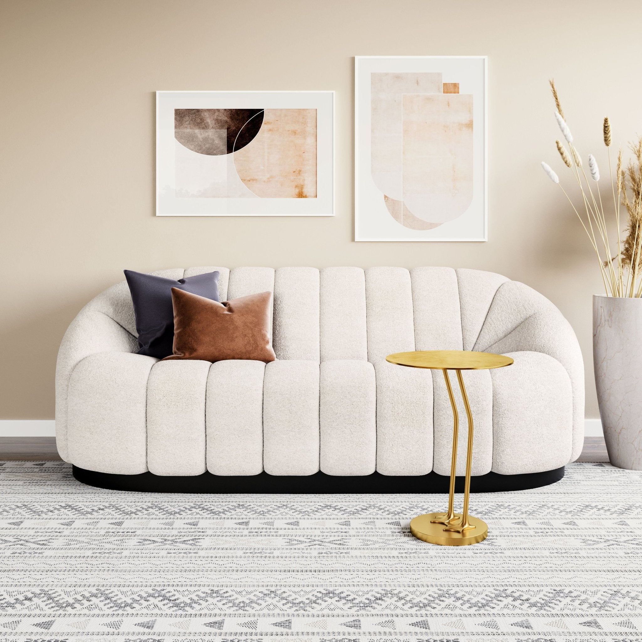 Bhutan Sofa Cream - Cozy Roots Decor