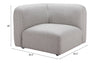 Biak Corner Chair Gray - Cozy Roots Decor