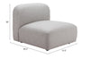 Biak Middle Chair Gray - Cozy Roots Decor