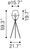Billie Floor Lamp Black - Cozy Roots Decor
