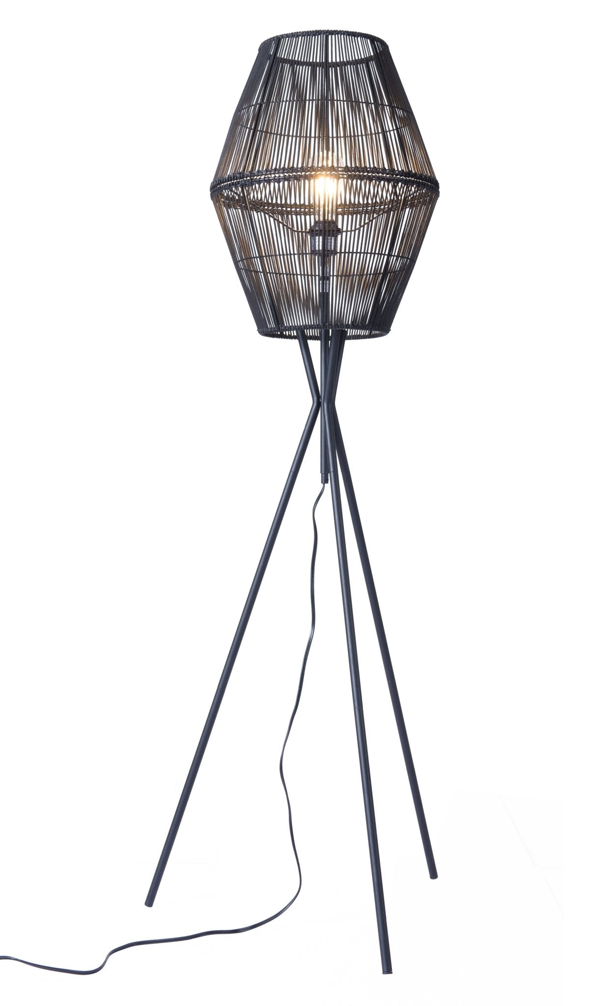 Billie Floor Lamp Black - Cozy Roots Decor