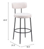 Blanca Barstool (Set of 2) Ivory - Cozy Roots Decor