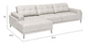 Bliss LAF Chaise Sectional Beige - Cozy Roots Decor