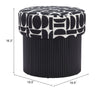 Boto Storage Ottoman Black & White - Cozy Roots Decor