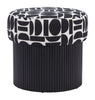Boto Storage Ottoman Black & White - Cozy Roots Decor