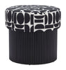 Boto Storage Ottoman Black & White - Cozy Roots Decor