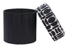 Boto Storage Ottoman Black & White - Cozy Roots Decor