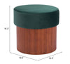 Boto Storage Ottoman Green - Cozy Roots Decor