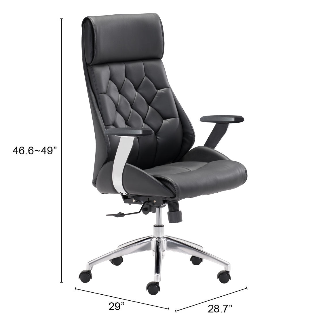Boutique Office Chair Black - Cozy Roots Decor