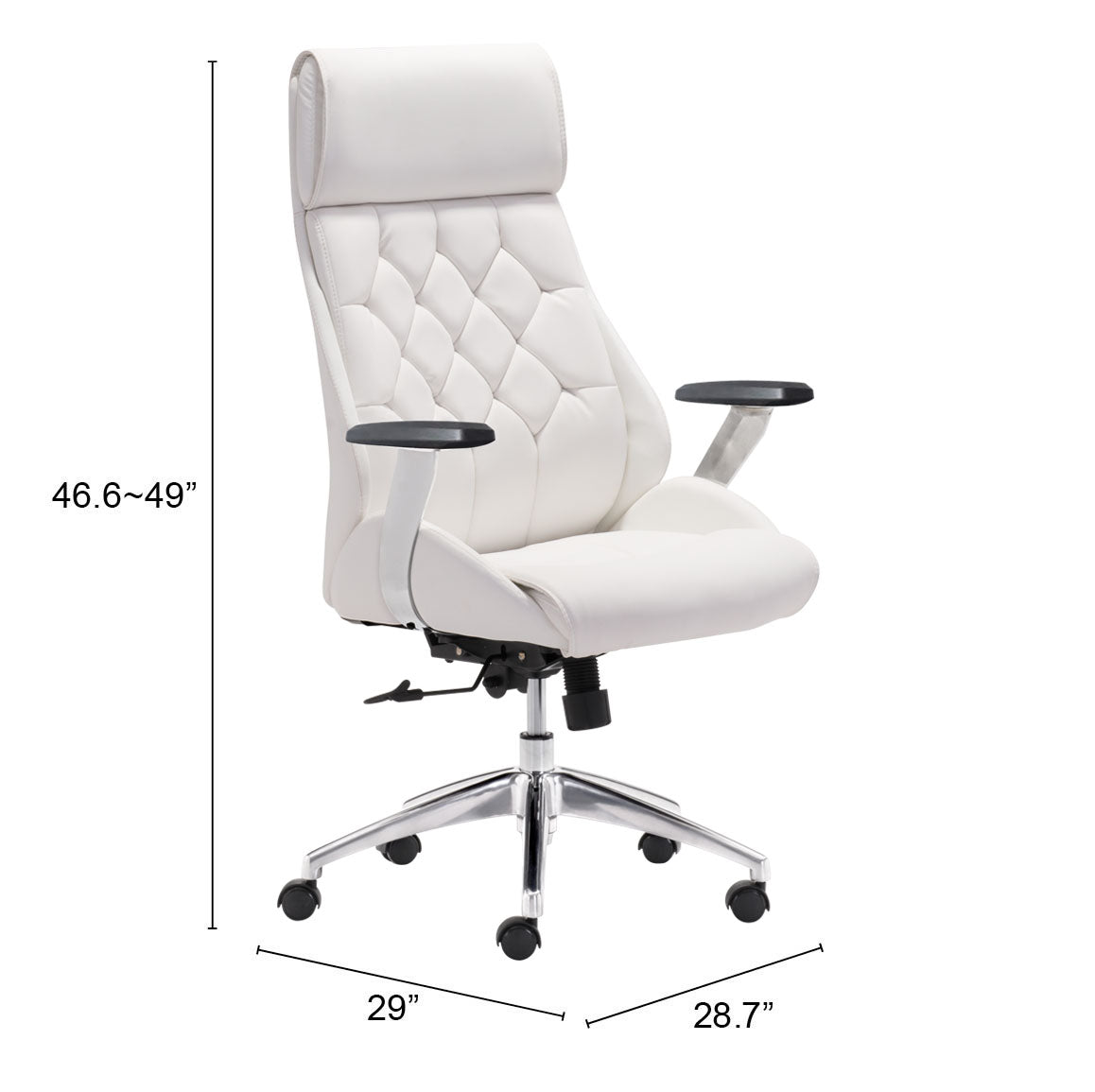 Boutique Office Chair White - Cozy Roots Decor