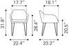 Braxton Dining Chair (Set of 2) Vintage Black - Cozy Roots Decor