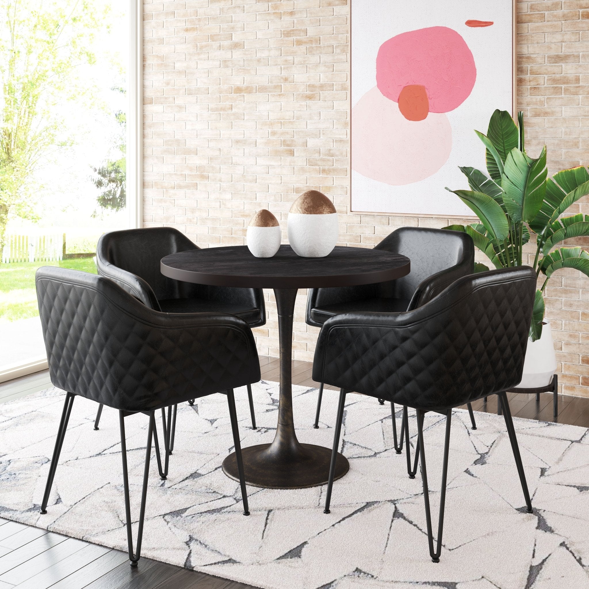 Braxton Dining Chair (Set of 2) Vintage Black - Cozy Roots Decor