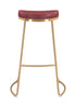 Bree Barstool (Set of 2) Burgundy & Gold - Cozy Roots Decor