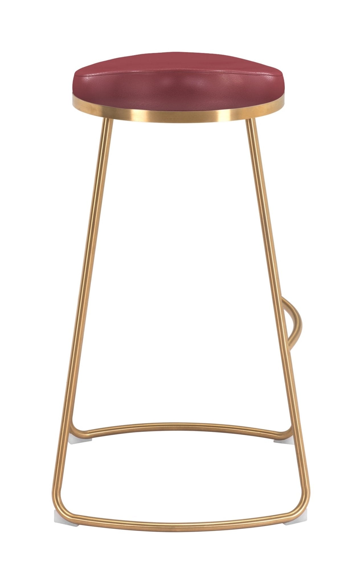 Bree Barstool (Set of 2) Burgundy & Gold - Cozy Roots Decor