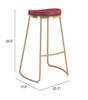 Bree Barstool (Set of 2) Burgundy & Gold - Cozy Roots Decor