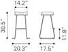 Bree Barstool (Set of 2) Burgundy & Gold - Cozy Roots Decor