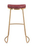 Bree Barstool (Set of 2) Burgundy & Gold - Cozy Roots Decor