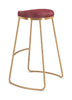 Bree Barstool (Set of 2) Burgundy & Gold - Cozy Roots Decor