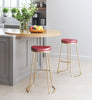 Bree Barstool (Set of 2) Burgundy & Gold - Cozy Roots Decor