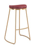 Bree Barstool (Set of 2) Burgundy & Gold - Cozy Roots Decor