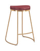 Bree Counter Stool (Set of 2) Burgundy & Gold - Cozy Roots Decor