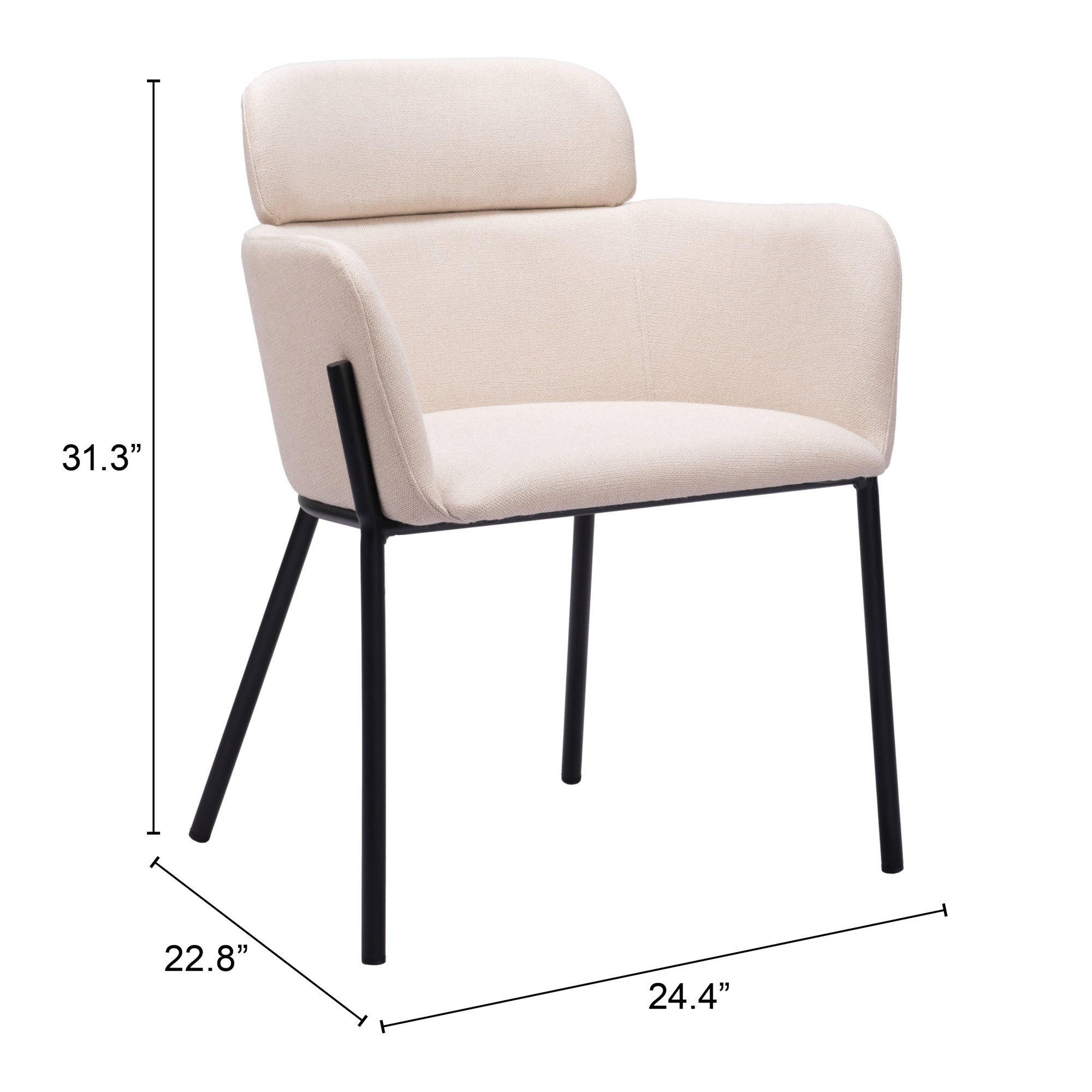 Bremor Dining Chair (Set of 2) Beige - Cozy Roots Decor