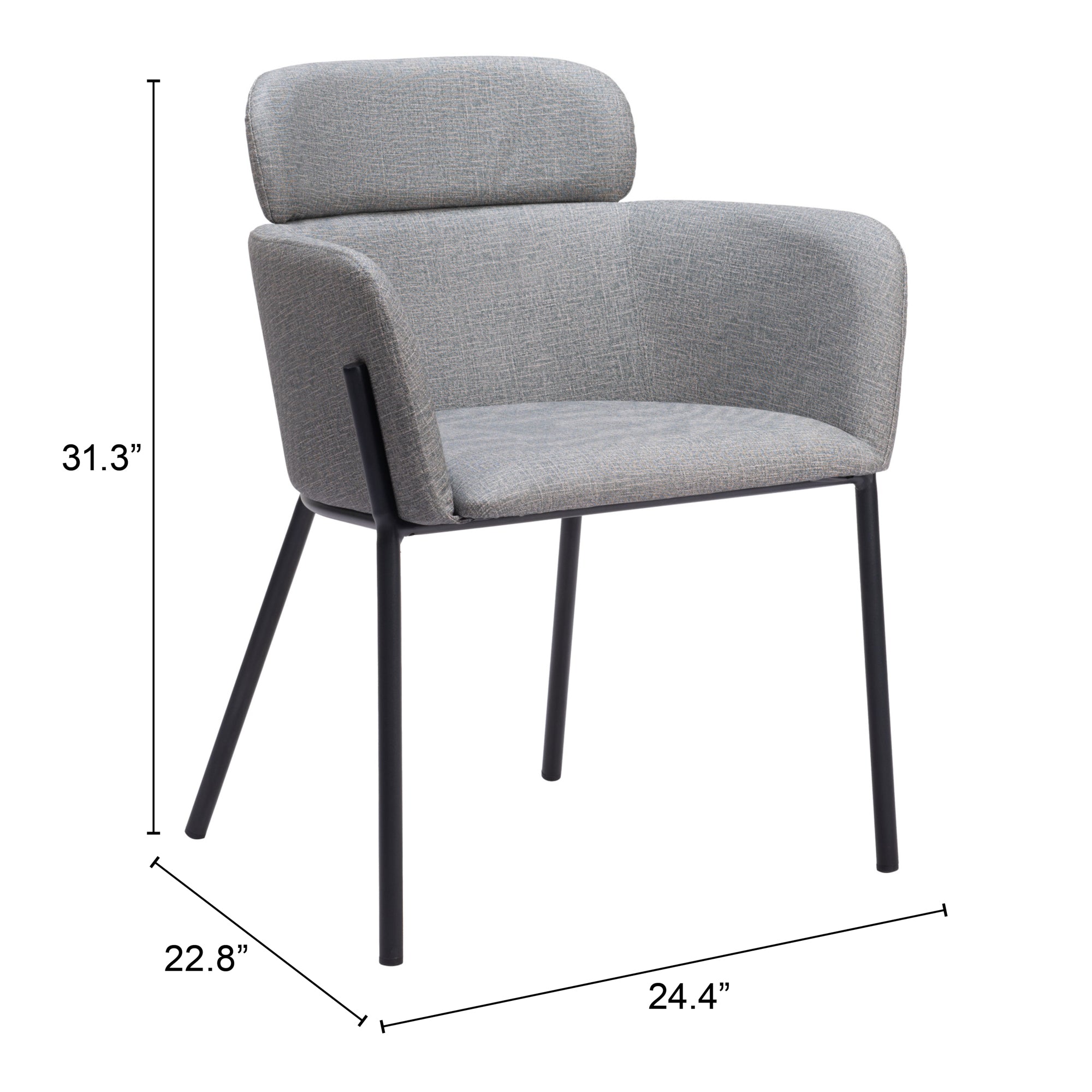 Bremor Dining Chair (Set of 2) Slate Gray - Cozy Roots Decor
