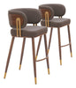 Brew Barstool (Set of 2) Brown & Walnut - Cozy Roots Decor